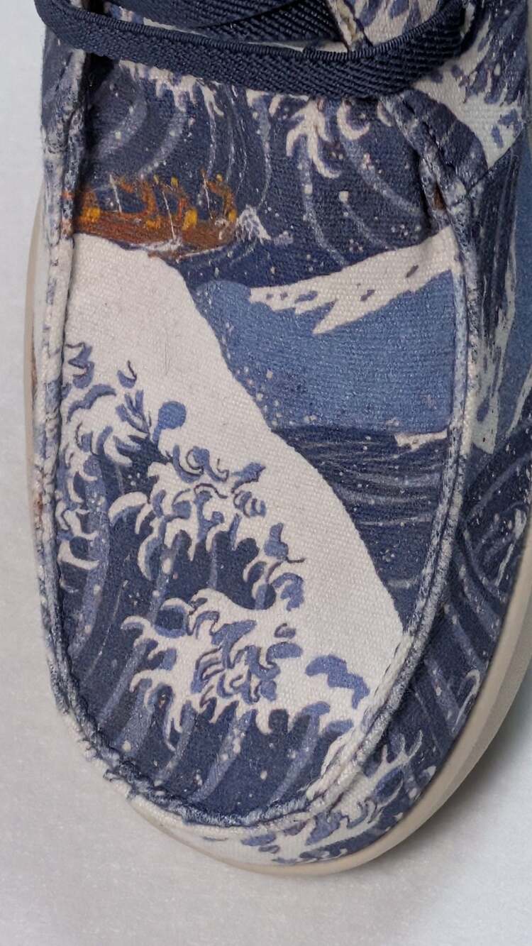 Ariat Hilo x Western Aloha Alenuihaha Slip On Shoes Men 9.5 NWOT Wave Print - Picture 5 of 12